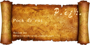 Pock Örsi névjegykártya
